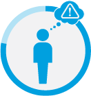 Concerned patient icon